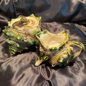 Cream and sugar set Vintage mid century, conch shell set